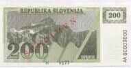 Slowenien, 200 Tolarjew SPEZIMEN -