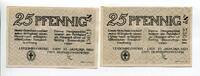 Dän.Nordschleswig 2x25 Pfg. Lügumkloster, -