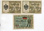 Dän.Nordschleswig 2x50 Pfg. 1 Mk. Broacker, -