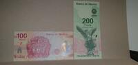 Mexiko, 100 + 200 Pesos 100. Jahrestag der Revolution, -