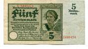 Deutschland 5 Rentenmark -