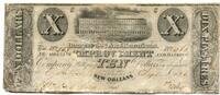 USA-New Orleans, 10 Dollar/10 Piastres Banque des Ameliorations New Orleans, -