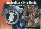 Australien Ag Medaille ~ Australischer Silber Koala ~ -