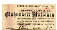 Deutsches Reich 100 Mio. Mark Altona, -