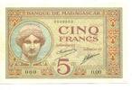 Madagaskar, 5 Francs SPECIMEN, -