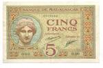 Madagaskar, 5 Francs SPECIMEN, -