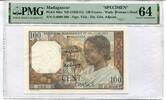 Madagaskar, 100 Francs SPECIMEN, -