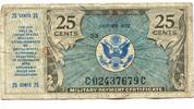 USA, 25 Cents Military Currency, -