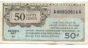 USA, 50 Cents Military Currency, -
