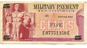 USA, 5 Cents Military Currency, -