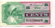 USA, 5 Cents Military Currency, -