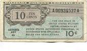 USA, 10 Cents Military Currency, -