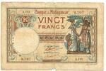 Madagaskar, 20 Francs o.J.(1937-47) IV 29,50 EUR  plus 8,00 EUR verzending