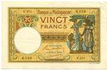 Madagaskar, 20 Francs o.J.(1937-47) III 59,50 EUR  plus 8,00 EUR verzending
