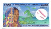 Komoren, 2500 Francs (1997) SPECIMEN, EF