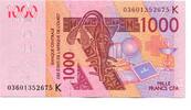 Westafrikanische Staaten, 1000 Francs -