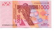 Westafrikanische Staaten, 1000 Francs -