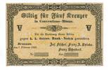 Österreich/Böhmen, 5 Kreuzer Braunau-Jes.Fischer,Franz A.Spiske u.Franz Schubert, -