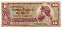 USA, 10 Dollars Military Payment Certificate, -