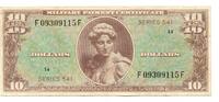 USA, 10 Dollars Military Payment Certificate, -