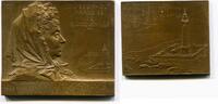 Frankreich, Bronze Plakette Louise Davout,Marquise de Blocqueville, -
