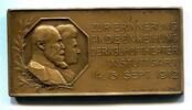 Württemberg Bronze Plakette Stuttgart-auf die Einweihung des Königlichen Hoftheaters, -