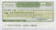 Italien 100 Lire ~ Banca Cattolica del Veneto ~ -