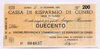 Italien 200 Lire ~ Cassa di Risparmio di Cueno ~ -