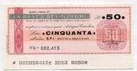 Italien 50 Lire ~ La Banca Belinzaghi ~ -