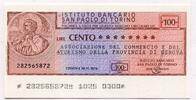 Italien 100 Lire ~ Istituto Bancario San Paolo di Torino ~ -