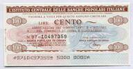 Italien 100 Lire ~ L'Istituto Centrale Delle Banche Popolari Italiane ~ -