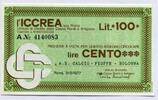 Italien 100 Lire ~ Istituto di Credito delle Casse Rurali e Artigiane ~ -