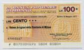 Italien 100 Lire ~ La Banca Popolare di Milano ~ -