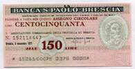 Italien 150 Lire ~ La Banca S. Paolo Brescia ~ -