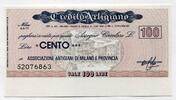 Italien 100 Lire ~ Il Credito Artigiano ~ -