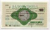 Italien 100 Lire ~ Il Banco di Sicilia ~ -
