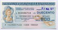 Italien 200 Lire ~ La Banca Provinciale Lombarda ~ -