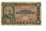 Island, 5 Kronur Christian IX. 1863-1906. -