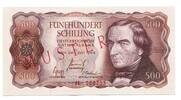 Österreich, 500 Schilling SPECIMEN, -