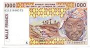 Westafrikanische Staaten, 1000 Francs Senegal, -