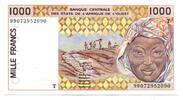 Westafrikanische Staaten, 1000 Francs Togo, -