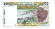 Westafrikanische Staaten, 500 Francs Ivory Coast/Elfenbeinküste, -