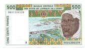 Westafrikanishe Staaten, 500 Francs Benin, -