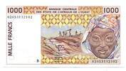 Westafrikanishe Staaten, 1000 Francs Benin, -