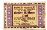 Rheinland 100 Mio. Mark Wassenberg, -