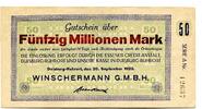 Rheinland 50 Mio. Mark Duisburg-Ruhrort, -
