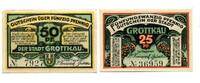 Schlesien 25 Pfg. 50 Pfg. Grottkau, -