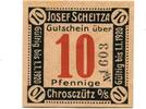 Oberschlesien 10 Pfg. Ghrosczütz,Josef Scheitza, -