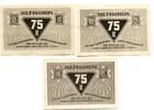Schleswig-Holstein 3x75 Pfg. Lübeck,Nordischer Briefmarkensammler & Händlertag, -