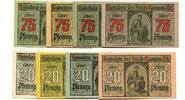 Rheinland 4x20 Pfg. 4x75 Pfg. 9.3.1920 Kempen, I/I- 28,00 EUR  Excl. 9,50 EUR Verzending